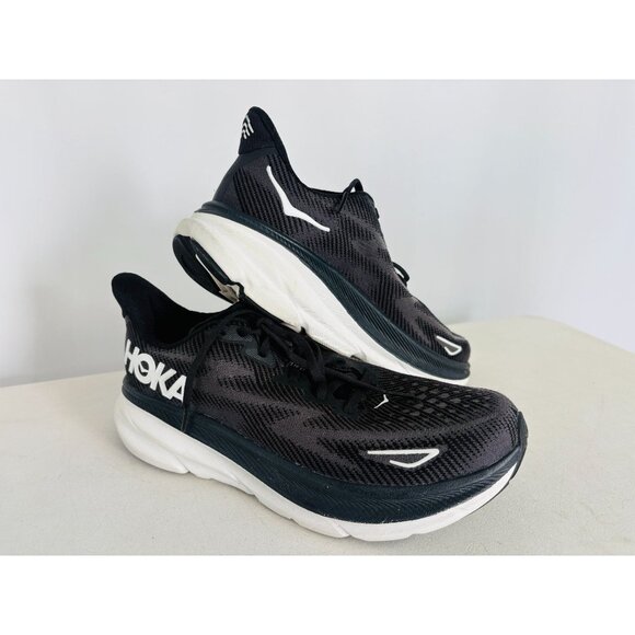 Hoka Clifton 9 Black Running Shoes, Women's Sz 10B - Picture 1 of 8